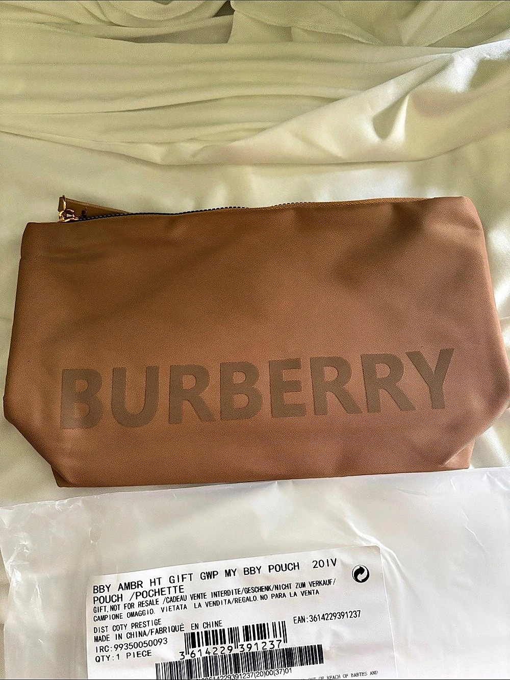 Burberry Her Beauty Gift with Purchase Large Pouch Brown